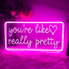 You'Re like Really Pretty Neon Sign for Wall Decor, Dimmable LED Neon Lights for picture