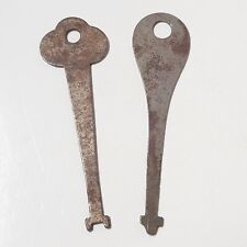 2 Vintage Common Flat Skeleton Keys Approx 2 7/8