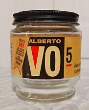 Vintage Alberto Culver VO5  Conditioner Glass Jar Tin Lid Collectible Empty picture
