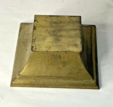 Antique Brass Arts & Crafts Art Deco Mission Style Inkwell picture