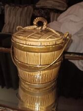 McCoy Cookie Jar Basket With Wire Handle picture