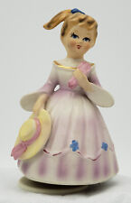 Girl In Ball Gown Music Figurine ~ 1960's Vintage ~ Schmid Bros ~ Made In Japan picture