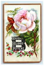 Burdock Blood Bitters Quack Medicine Floral Victorian Card - Damaged picture