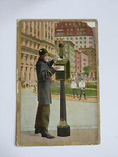 “For my Rebecca” Vintage 1910 Postcard - Man Mailing a Letter at Mailbox picture