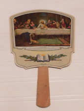 Vintage Advertising Hand Fan Religious Church Fan Wenz Cemetery Monuments picture