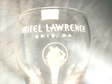 ERIE PA HOTEL LAWRENCE Glass ADVERTISING Wine TOASTING Tasting 5