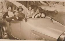 RPPC Family Automobile Trip~Arcade Studio Car~Unposted c1920s VG picture