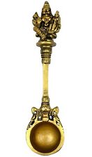 Indian Traditional Brass Narsimha with Laxmi Spoon For Pooja picture