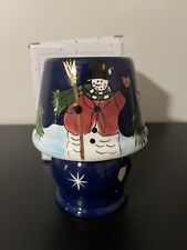 Scott's Collectables Holiday Multicolor Snowman Votive Candle Holder #6481 picture