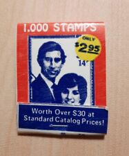 Vtg Princess Diana & Prince Charles Matchbook Stamps Ad - Matches UNUSED picture