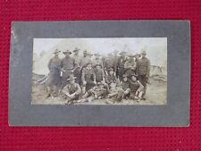 Antique Vintage Pre WWI Pine Camp Army Soldiers Photo 1910 Photograph picture