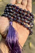 8 mm Rnd 108+1 Beads Original Purple Amethyst Jaap Rosary, Japa Mala Energized picture