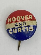 1928 HERBERT HOOVER / CHARLES CURTIS Campaign Pin Badge Political Button picture