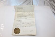 Antique Divorce Papers Decree Of Divorce 1888 With Seal Shiawassee, Michigan picture
