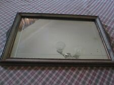 Antique Gesso Wood Tray Reverse Painted Art Deco 18 1/2 x 11 3/4 Brown Silver picture