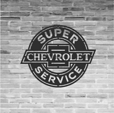GARAGE METAL SIGN Super Service Chevrolet Truck Car Vintage Oil Gas Pump Mobil picture