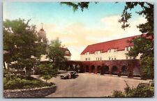 Quadrangle Mount Atonement St Johns Preparatory School 1945 Handcolord Postcard picture