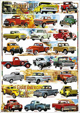 Historic PICKUP TRUCKS 1931-1980 Huge Wall Chart Automotive History 27x39 POSTER picture