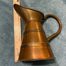 Vintage Antique Lombard Brass Cooper Pitcher England picture
