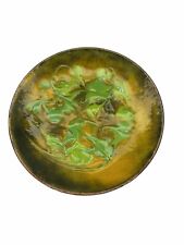 Small Enamel on Copper Green Plate Green Chartreuse MCM picture