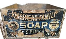 Rare Antique American Family Soap Wood Crate Columbian Exposition Prize Winner picture