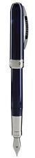 Visconti Michelangelo Blue Fountain Pen Stainless Steel Medium Nib Retail $375 picture