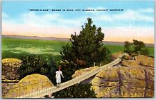 Chattanooga Tennessee Swing Along Bridge Rock City Lookout Mtn Postcard  picture