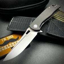 VORTEK SLINGER Black Micarta Fast Ball Bearing D2 Blade EDC Folding Pocket Knife picture