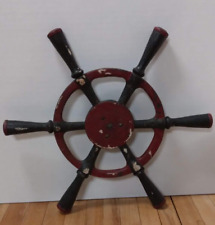Vintage 13 Inch Cast Iron Nautical Captain's Ship Wheel picture