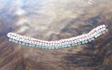 Vintage Akha belt, cowrie shells, Burmese coins, glass beads, stitched, 30