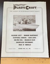 PlastiCraft Boats 12'-14' Runabouts 8' Dinghy Dealer Sales Brochure 1950's picture