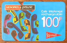 KERTEL MONOPRIX PRISUNIC 100F PREPAID CARD PREPAID FAX PHONE CARD CARD picture