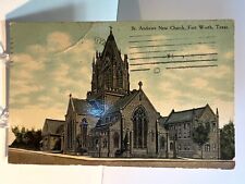 Fort Worth, Texas  St Andrew's New Church Postcard - Postmarked 1911 picture