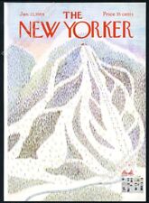 New Yorker magazine framing cover January 13 1968 ski area mountain skiing skier picture