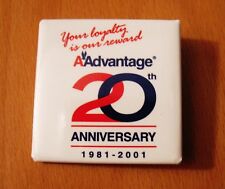 American Airlines  -  RARE collectible PIN    AAdvantage 20 yrs   1981 - 2001   picture