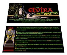 Bally Elvira and the Party Monsters Custom Apron Instruction Cards picture