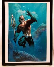 Aquaman by Jim Lee FRAMED 12x16 Art Print DC Comics Poster picture