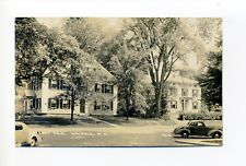 Walpole NH RPPC real photo street view, really interesting old car 1938 postcard picture