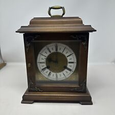 VINTAGE HAMILTON WOOD MANTLE CLOCK W/KEY PARTS POSSIBLY WORKS PAPERS picture