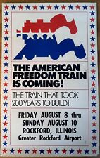 The American Freedom Train Is Coming Rockford Illinois Sign 22”x14” picture