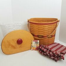 Longaberger 1998 Holiday Hostess Red Winter Wishes Basket Set~Lid~12th Edition picture