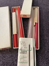Vintage Red Aluminum Chace Lifetime Candles picture