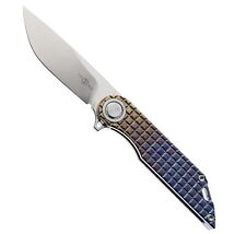 Two Sun Flipper Folding Knife Color Titanium Handle M390 Plain Edge TS308-Color picture