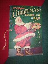Vtg 1954 DR PEPPER CHRISTMAS COLORING BOOK Unused Uncolored Rare Collectable DP picture