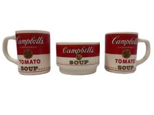 Vtg 70's Campbell's Tomato Soup Coffee Cups/Mugs & 4
