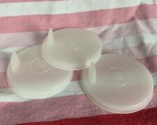 Vintage Tupperware Sippy Lids for Bell Tumbler Flat,Sheer 1552-9 New Old Stock picture