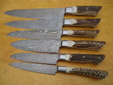 6 Pc's Beautiful Custom hand made Damascus steel Chef knife Set. (ZE-1071-S) picture