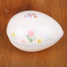 Happy Easter Egg Shape Trinket Box Flowers picture