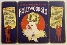 RARE 1920s HOLLYWOOD GLO ADVERTISING SIGN ART DECO SILK SCREEN PRINT MAX FACTOR picture