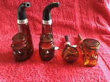 Avon  Bottle Collection (4) Brown Glass  Pipes C1960’s picture
